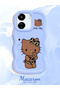 Poco C65 Compatible Case Camera Protector Blue Silicone Couple Phone Case Kitty Pattern - 2