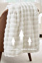 Fur Bubble Blanket Double Size Plush Rabbit Hair Soft 220X240 cm Cream Off-White - 3