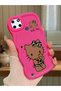 Realme C25Y Compatible Case Camera Protector Red Silicone Couple Phone Case Kitty Pattern
