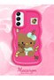 Samsung Galaxy A24 Compatible Case with Camera Protector Red Silicone Couple Phone Case Kitty Pattern - 2