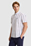 Men's Light Navy Blue Short Sleeve Shirt 50322211-Vr059 - 3