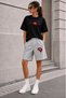 Oversize Women's Shorts Set Crew Neck Short Sleeve T-Shirt Shorts 2-Piece Casual Summer Combination Lip Print