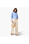 Regular Fit Poplin High Low Shirt with Stripes - 3