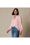 Regular Fit Viscose Mandarin Neck Top with Floral Print
