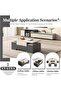 Lift-Top Coffee Table with 4 Stools, Modern Space Saving Center Table, Multi-Functional Adjustable Coffee Table with Hidden Storage Compartment - 6