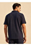 Short Sleeves Textured Polo T-shirt - 4