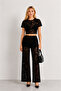 Rose Black Lace Pants Set - 4