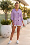 Lilac Hooded Long Sleeve Buttoned Mesh Pocket Sequined Star Appliqué Cotton Woven Jacket 72 60 - 3