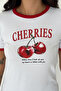 تي شيرت نسائي من Cherry Pop بطبعة الكرز وياقة دائرية أساسية للأطفال - 4