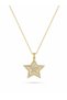 316L Steel Chain Gold Color Zircon Stone Star Model Women's Necklace