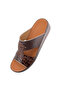 ( B-103 ) Handmade Arabic Men's Slippers | Outdoor Arabic Sandals For Men | Full Leather - 3