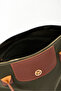Giza Satin Large Size Women's Khaki Green Shoulder Bag - 3