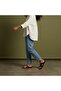 Brown Suede Women's Flip-Flops with Accessory Detail - 2