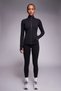 Women's Gathering High Waist Leggings Long Sleeve Finger-Looped Cardigan Leggings Set