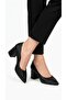 Yelena Women's Thick Heeled Shoes Knitted Patterned Pointed Toe Stiletto Block Heel Classic Office Daily - 7
