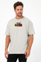 Unisex Oversize Embroidered Deadpool & Wolverine Anime Design 100% Cotton T-Shirt - 5