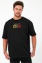 Unisex Oversize Embroidered Deadpool & Wolverine Anime Design 100% Cotton T-Shirt