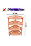 4 Tier Plastic Corner Storage Rack- Space Saving Multi-Purpose Organizer Shelf with Ventilated Shelves for Bathroom, Kitchen, Bedroom & Living Room – Easy Tool-Free Assembly - 5