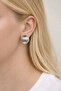 Striped Model Silver Color Earrings - 2