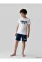 Crew Neck Boys' Printed Pajama Set (S6)
