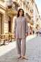 Women's Collar Embroidery Detailed Trouser Suit - 2