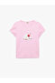 Slim Fit Cotton Short Sleeve Cherry Print T-Shirt - 3