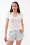 Women's Lace T-Shirt with Neck Tie Detail 260582 - - 2