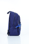 Vital Series Waterproof Navy Blue Crinkle Fabric Multi-Compartment Casual Backpack - Stylish School and Travel Bag with Plush Accessories - 4