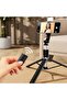 Core Portable Extendable Selfie Stick Mini Phone Tripod Universal Easy To Use Selfie Stick Stand Phone Holder with LED Fill Light (Black) - 4