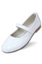 Girl's Ballerina Shoes White Patent Leather Evening Dress - 4