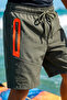 Boys' Lycra Sea Pool Shorts with Zipper Pockets Rkc-26801-26 Khaki - 3