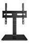 JAN Universal TV Stand - Table Top TV Stand for 27-60 inch LCD LED TVs - 9 Level Height Adjustable TV Base Stand with Tempered Glass Base & Wire Management, VESA 400x400mm