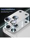 Uyiton Compatible with iPhone 17 Pro Max Camera Lens Protector - [Not Easy to Break][Strong Adsorption][Case-Friendly] Metal Tempered Glass Rear Camera Screen Cover - Silver - 8