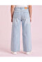 Senior Girls Light Wash Wide Leg Jeans - 4