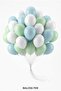 20-Piece Macaron Green Macaron Blue White Pastel 11 Inch Birthday Party Balloon Set