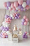 20-Piece Macaron Lilac Macaron Pink White Pastel Balloon Set 11 Inch Birthday Decoration - 4
