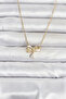 316L Steel Chain Gold Color Bow Model Women's Necklace