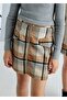 Girl's Plaid Patterned Winter Mini Skirt 8-18 Years Orange - 3