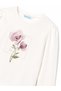 Girl's Crew Neck Floral Combed Cotton T-Shirt 2-10 Years Pink - 2
