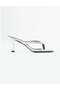 Women's White Flip-Flop Heeled Slippers 7 cm Square Toe Bella - 4