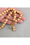 Pine Tree Sphere Cut 10mm Prayer Beads Light Brown - 3