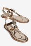 Women's Flip-Flop Sandals with Ankle Buckle, Summer Style, Shell Detail, Gold Marisse - 5