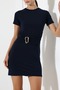 Women's Sandy Buckle Draped Mini Dress