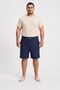 Battal Size Men's Navy Blue Shorts Thin Cotton Chisle Fabric up to 12XL - 5