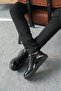 Kb-X9 Black Patent Leather Black Sole Casual Men's Shoes - 2