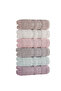 Cotton 6-Piece Hand and Face Towel Set 50X85 cm Daily and Dowry Use Soft Textured Absorbent - 3