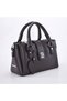 Women's Handbag with Lock Detail, Shoulder Strap, Daily Bag with Heart Charm - 2