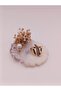 Gold, Modern Tulip Designed, Adjustable Steel Ring - 4