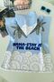 Character Printed Hooded Children's Beach Towel - Light Blue - 4