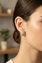 Yellow Color Zircon Stone Square Form Hoop Earrings Women's Jewelry - 7